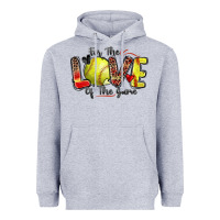 Heather Grey for the love of the game softball Heavyweight Hoodie - Zillion Design Studio