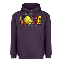 Plum for the love of the game softball Heavyweight Hoodie - Zillion Design Studio