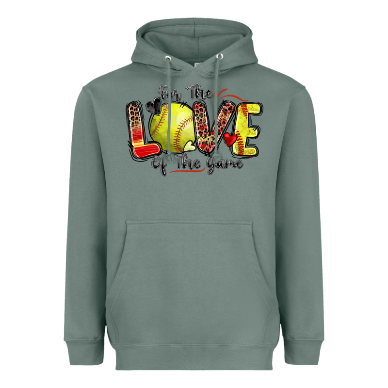 For The Love Of The Game Softball Heavyweight Hoodie by Zillion Design Studio | Teevron