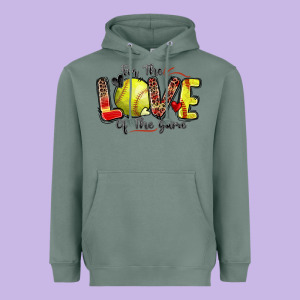 For The Love Of The Game Softball Heavyweight Hoodie Designed By Zillion Design Studio