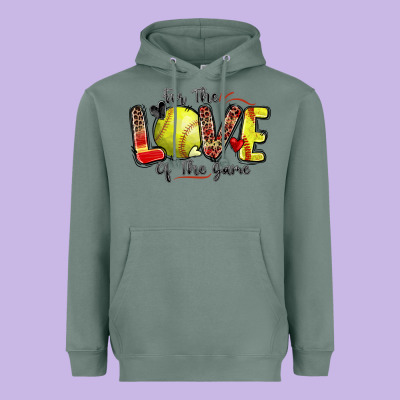 For The Love Of The Game Softball Heavyweight Hoodie Designed By Zillion Design Studio