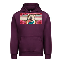 Mauve Wine english bulldog floral license plate Urban Hoodie - Artiststas