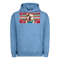 Pigment Pebble Blue english bulldog floral license plate Urban Hoodie - Artiststas