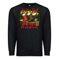 Black just a girl who loves christmas Premium Sweatshirt - RanaPortraitStore