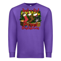 Purple just a girl who loves christmas Premium Sweatshirt - RanaPortraitStore