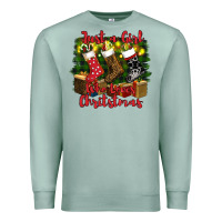 Seafoam just a girl who loves christmas Premium Sweatshirt - RanaPortraitStore