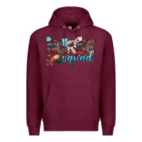 Burgundy nurse squad Premium Hoodie - BundleAndBundleShop