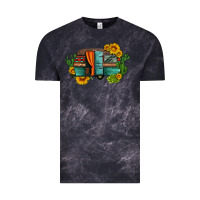 Cloud Black caravan sunflowers and cactus Vintage Tee - Artiststas