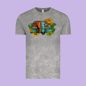 Caravan Sunflowers And Cactus Vintage Tee Designed By Artiststas