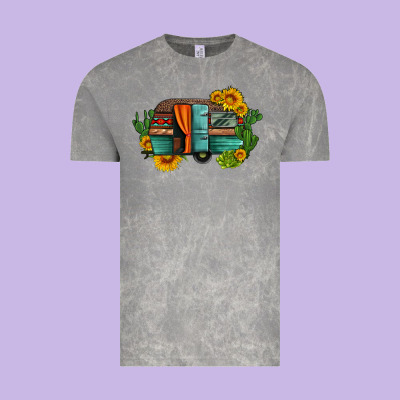 Caravan Sunflowers And Cactus Vintage Tee Designed By Artiststas