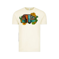 Vintage Arctic caravan sunflowers and cactus Vintage Tee - Artiststas