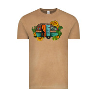 Vintage Camel caravan sunflowers and cactus Vintage Tee - Artiststas