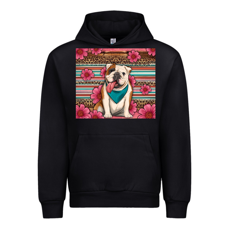 British Bulldog Floral Serape Urban Hoodie by Artiststas | Teevron