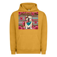 Pigment Peanut Butter british bulldog floral serape Urban Hoodie - Artiststas