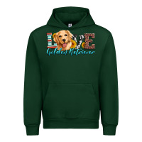 Forest Green love golden retriever Urban Hoodie - Artiststas