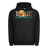 Pigment Black love golden retriever Urban Hoodie - Artiststas