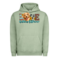 Pigment Oil Green love golden retriever Urban Hoodie - Artiststas