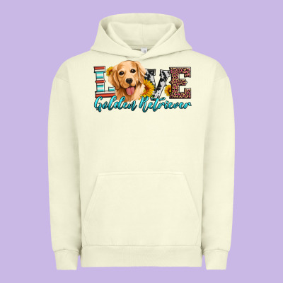 Love Golden Retriever Urban Hoodie Designed By Artiststas