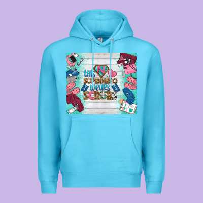This Superhero Wears Scrubs Tumbler Premium Hoodie Designed By Bundleandbundleshop