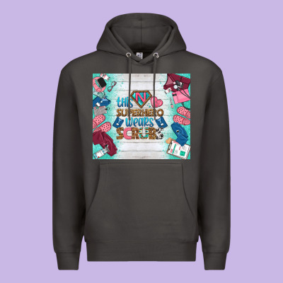 This Superhero Wears Scrubs Tumbler Premium Hoodie Designed By Bundleandbundleshop