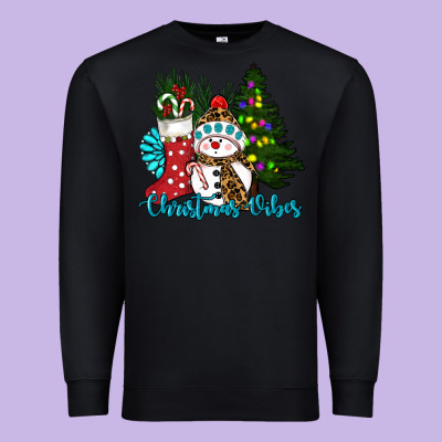 Christmas Vibes Premium Sweatshirt Designed By Ranaportraitstore