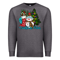 Charcoal Heather christmas vibes Premium Sweatshirt - RanaPortraitStore