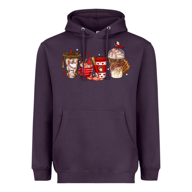 Baseball Coffee Cups Heavyweight Hoodie by texasbilliewilder | Teevron
