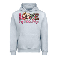 Heather Grey love english bulldogs Urban Hoodie - Artiststas