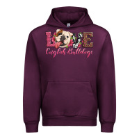 Mauve Wine love english bulldogs Urban Hoodie - Artiststas