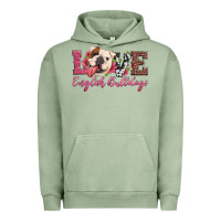 Pigment Oil Green love english bulldogs Urban Hoodie - Artiststas