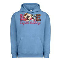Pigment Pebble Blue love english bulldogs Urban Hoodie - Artiststas