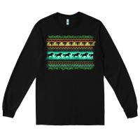 Black turquoise aztec bullskull and horse Long Sleeve Tee - BarkalooDesign