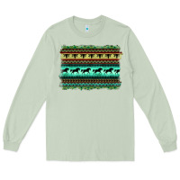 Turquoise Aztec Bullskull And Horse Long Sleeve Tee | Teevron