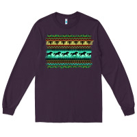 Plum turquoise aztec bullskull and horse Long Sleeve Tee - BarkalooDesign