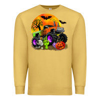 Antique Gold halloween monster truck Premium Sweatshirt - Zillion Design Studio