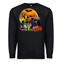 Black halloween monster truck Premium Sweatshirt - Zillion Design Studio