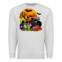 Dove Grey halloween monster truck Premium Sweatshirt - Zillion Design Studio
