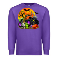 Purple halloween monster truck Premium Sweatshirt - Zillion Design Studio