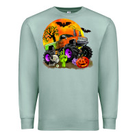 Seafoam halloween monster truck Premium Sweatshirt - Zillion Design Studio