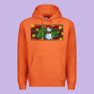 Christmas Tree With Snowman Premium Hoodie Designed By Adodesignshop