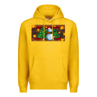 Lemon christmas tree with snowman Premium Hoodie - AdoDesignShop