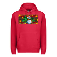 Cardinal christmas tree with snowman Premium Hoodie - AdoDesignShop