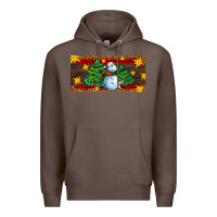 Coffee christmas tree with snowman Premium Hoodie - AdoDesignShop