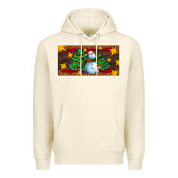 Sandshell christmas tree with snowman Premium Hoodie - AdoDesignShop