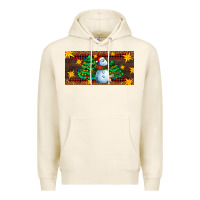 Tofu christmas tree with snowman Premium Hoodie - AdoDesignShop