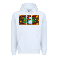 White christmas tree with snowman Premium Hoodie - AdoDesignShop