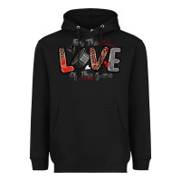 Black for the love of the game hockey Heavyweight Hoodie - Zillion Design Studio
