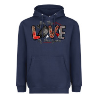Navy for the love of the game hockey Heavyweight Hoodie - Zillion Design Studio