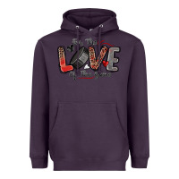 Plum for the love of the game hockey Heavyweight Hoodie - Zillion Design Studio