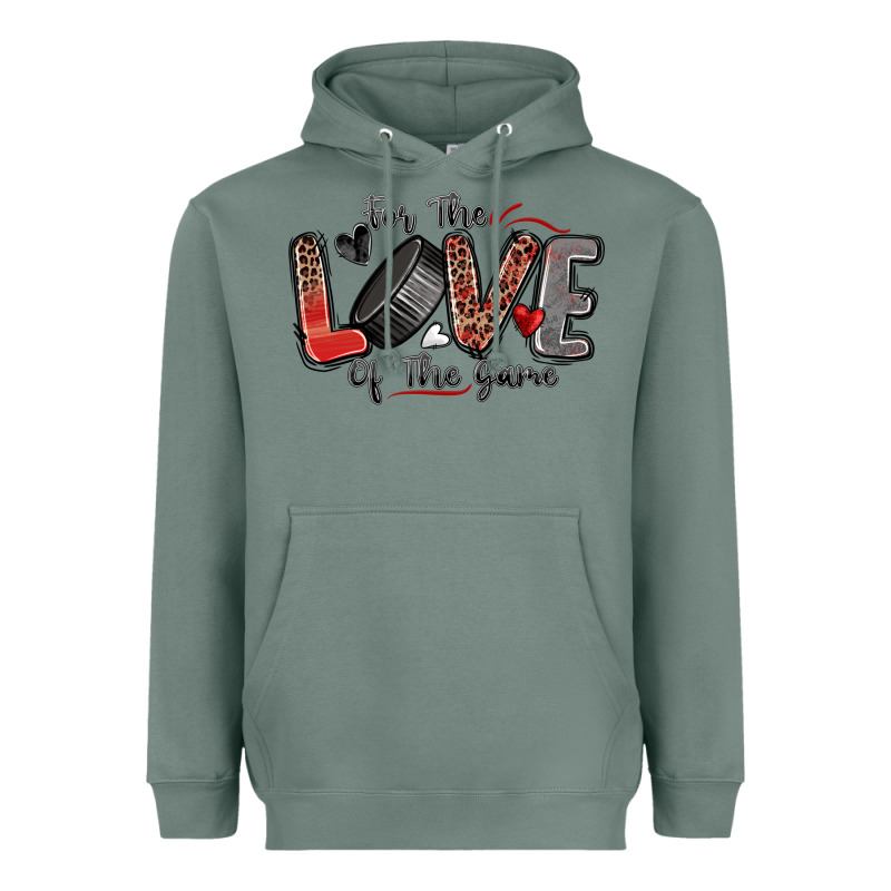 For The Love Of The Game Hockey Heavyweight Hoodie by Zillion Design Studio | Teevron